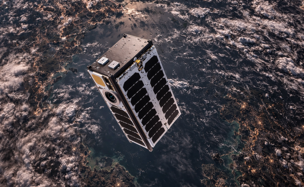 Small satellite platform above Earth
